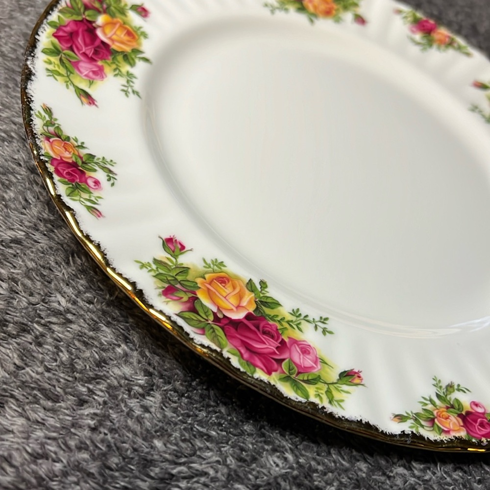 DINNER PLATE OLD COUNTRY ROSES 1962 ROYAL ALBERT BONE CHINA ENGLAND VINTAGE - Picture 4 of 9